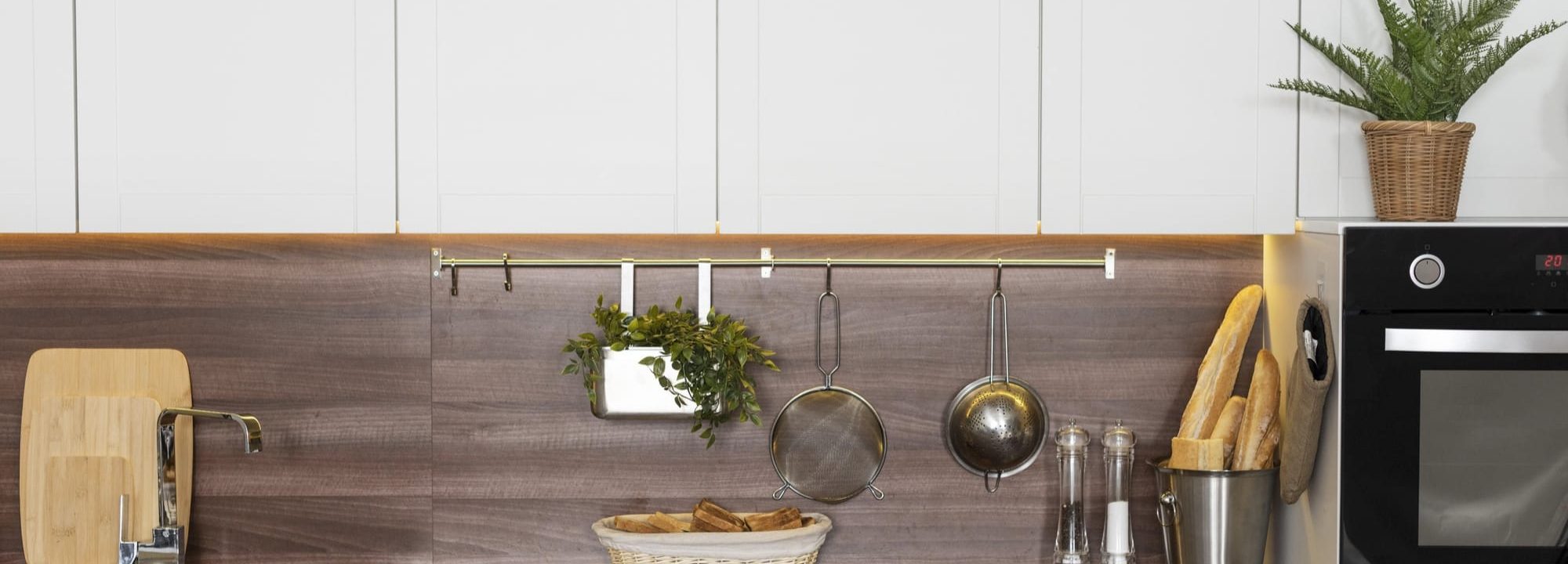 Crédence de cuisine effet bois